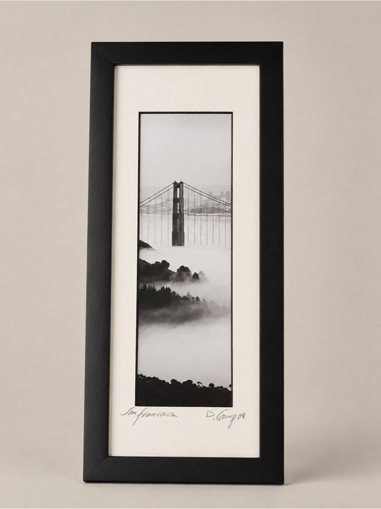 David Campos Other - D. Campos Signed Golden Gate Bridge B&W Framed Photograph San Francisco